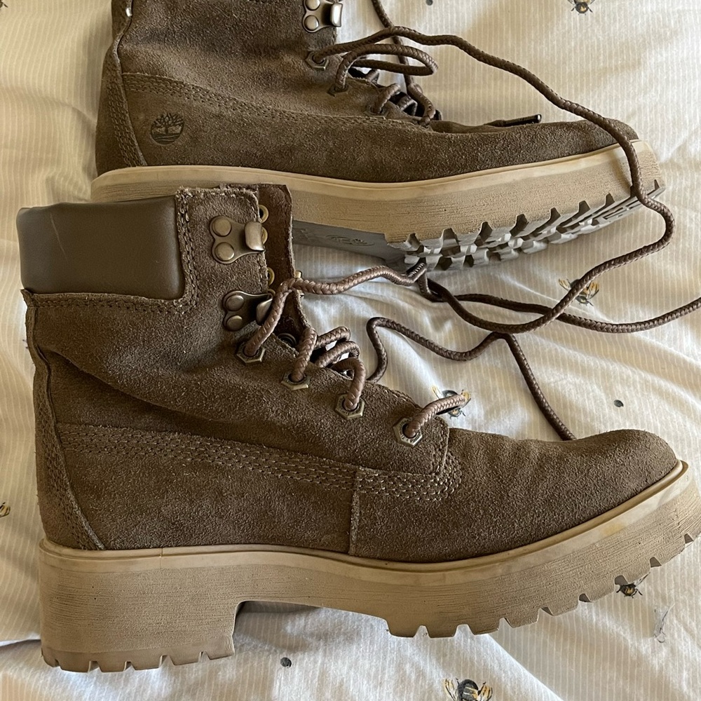 Used timberland bootie women size 8 olive green black - Picture 2 of 4